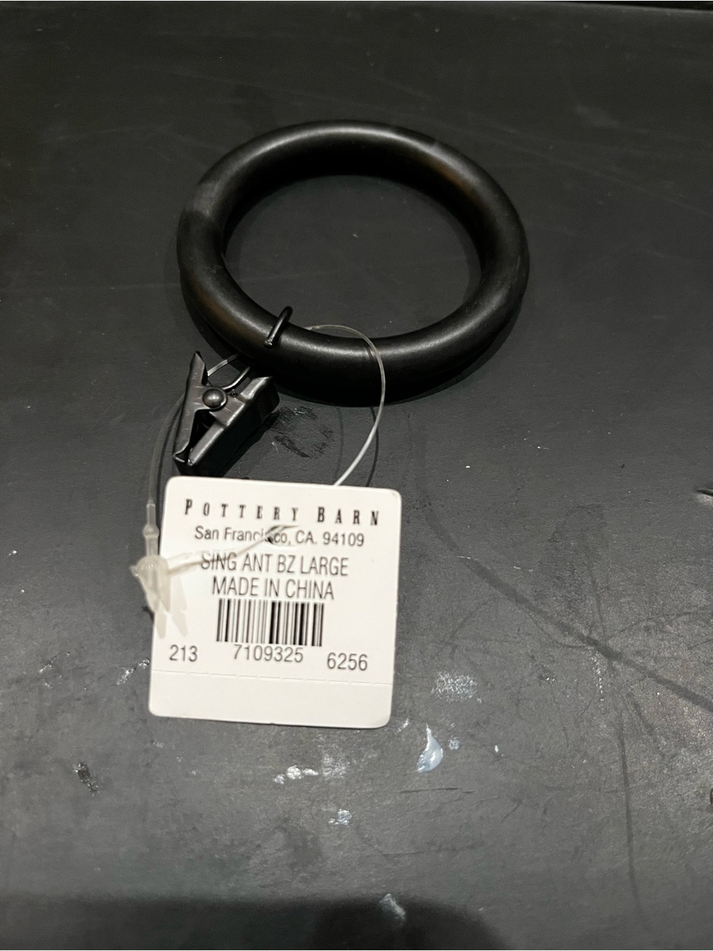 Pottery Barn Large Clip Ring - Black set of 4 $20 - Picture 6 of 6